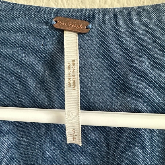 Free People Dress 8 Blue Long Sleeve Midi - Picture 4 of 10